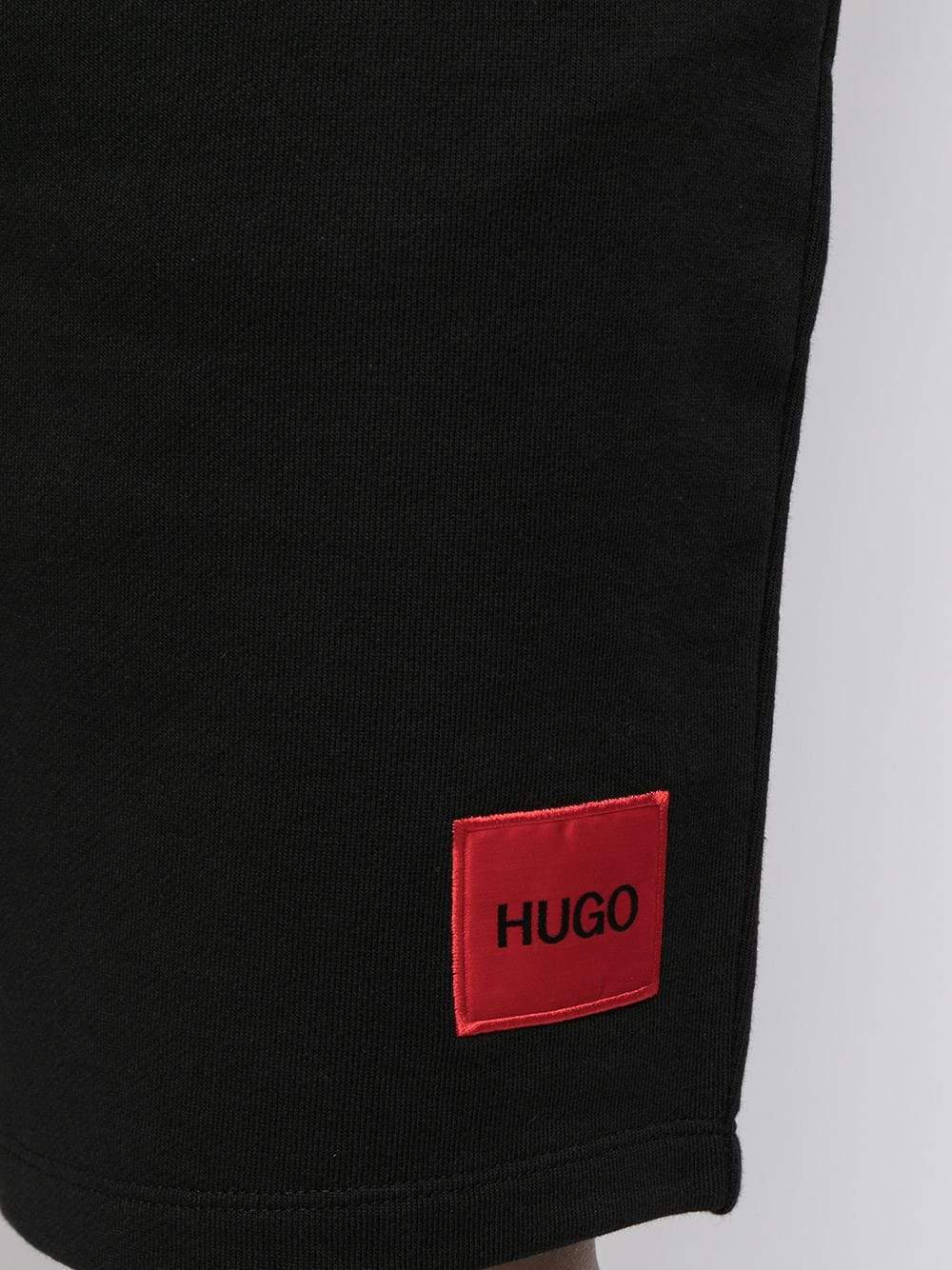HUGO Logo Shorts Black - MAISONDEFASHION.COM
