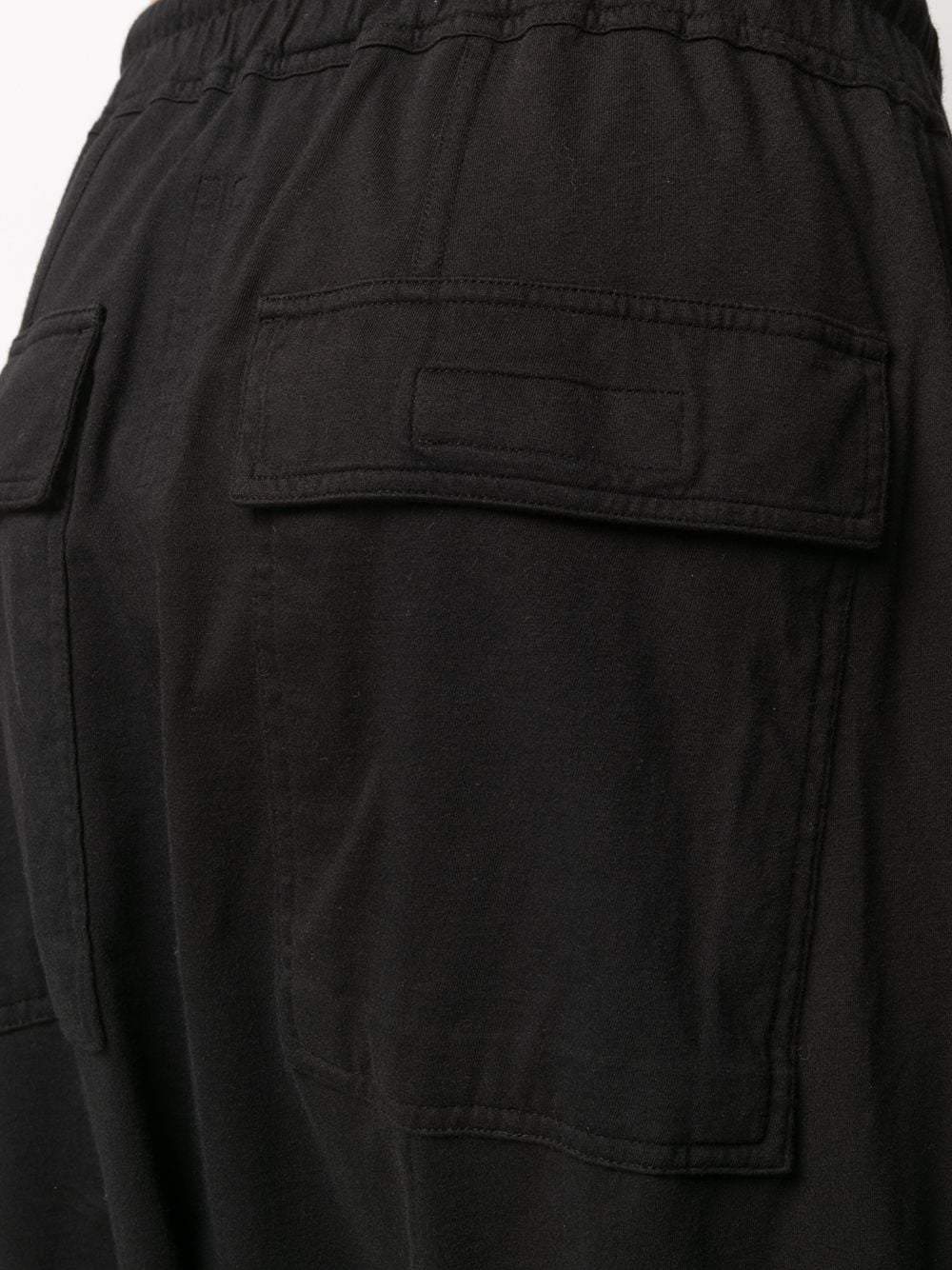 RICK OWENS DRKSHDW Drop-crotch drawstring track pants Black - MAISONDEFASHION.COM
