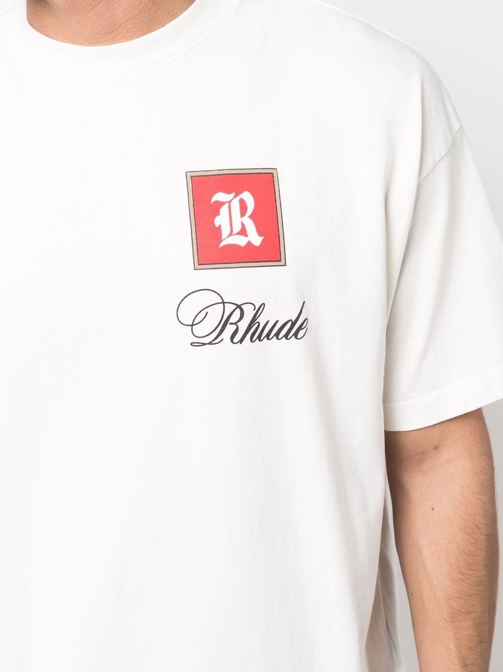 RHUDE Porceline T-Shirt White - MAISONDEFASHION.COM