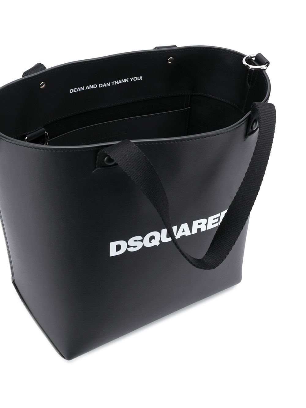 DSQUARED2 Logo Shopping Bag Black - Maison De Fashion 