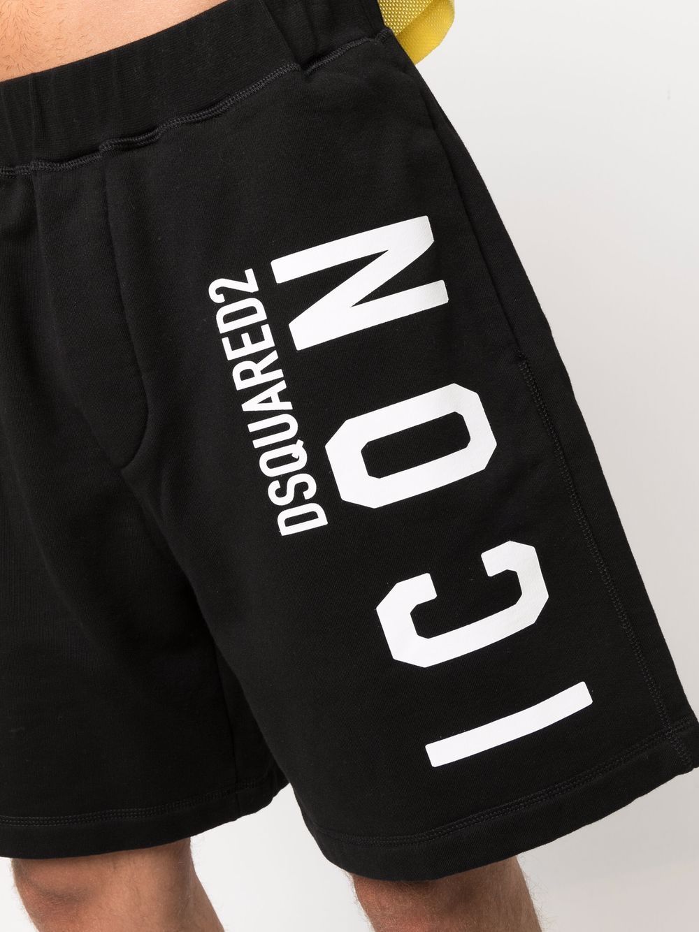 DSQUARED2 Icon Logo Print Shorts Black – MAISONDEFASHION.COM