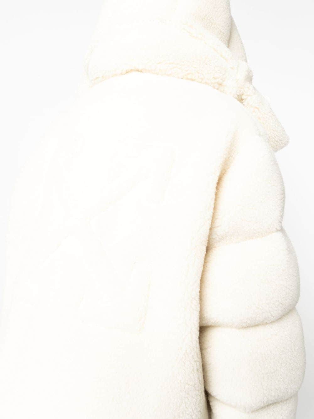 OFF-WHITE WOMEN Teddy Arrow Puffer Jacket Sand - MAISONDEFASHION.COM
