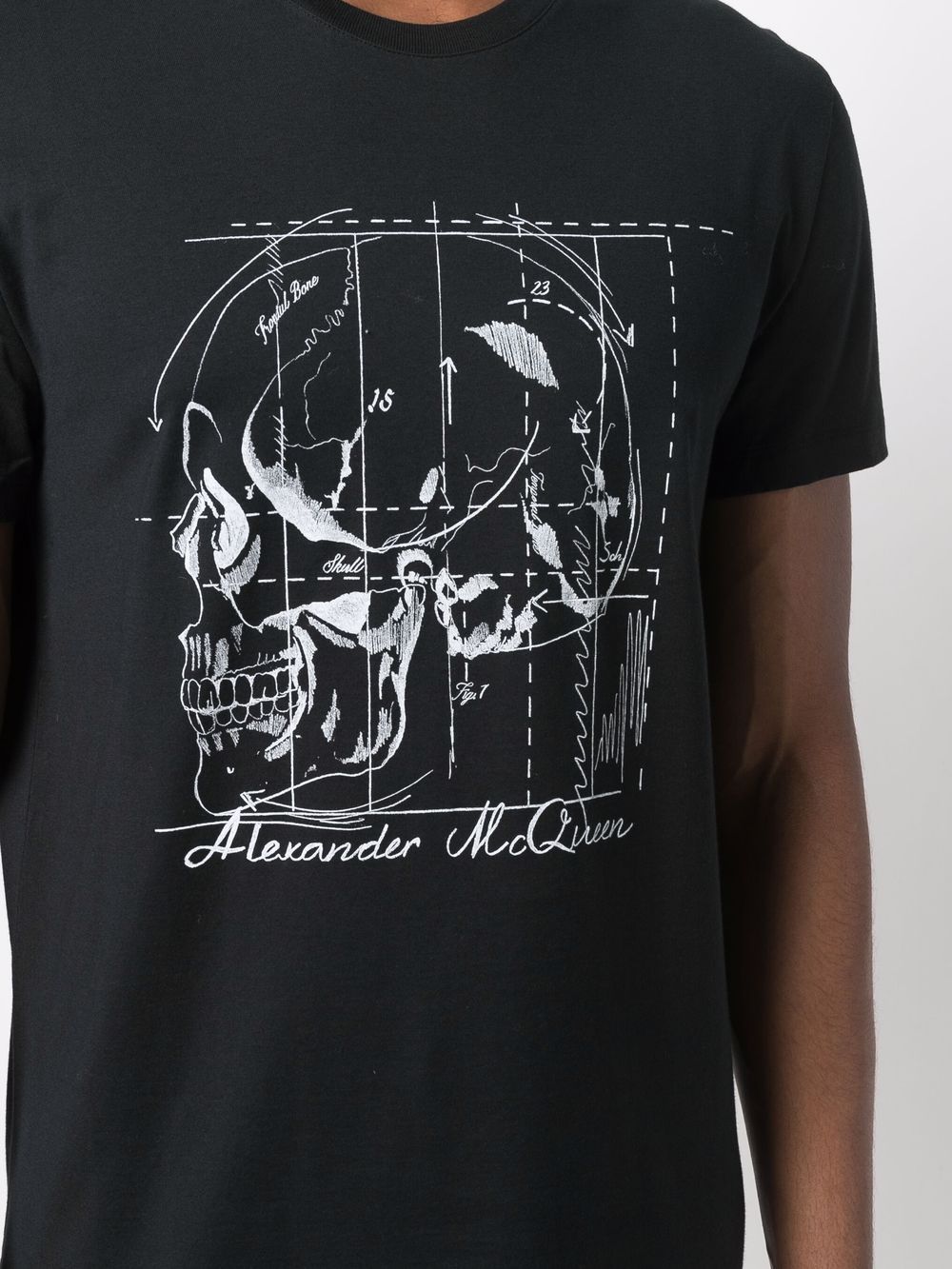 ALEXANDER MCQUEEN Skull T-Shirt Black - MAISONDEFASHION.COM