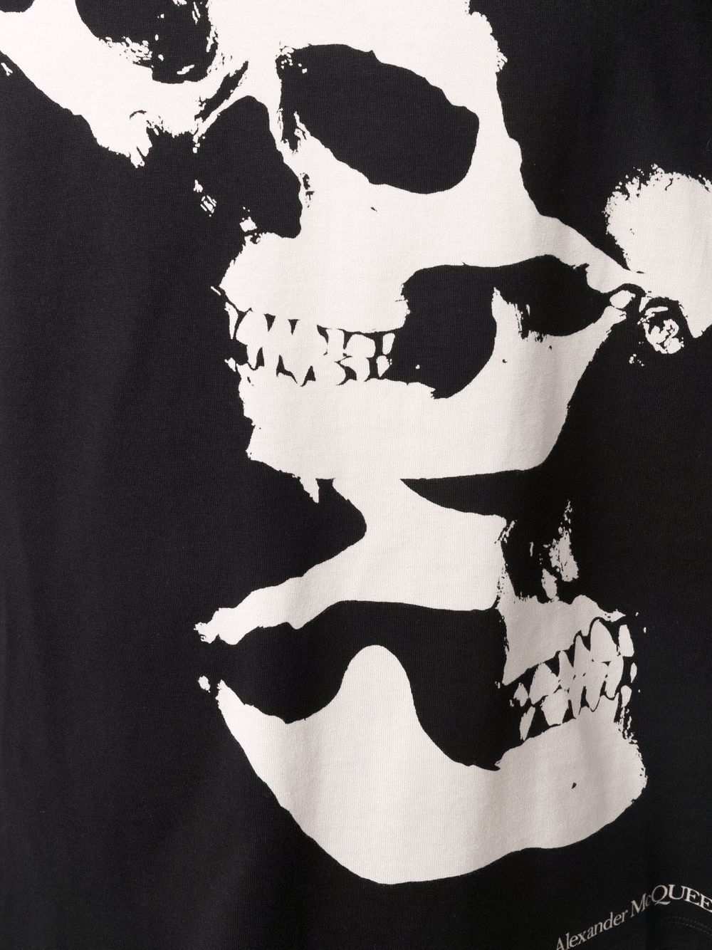 ALEXANDER MCQUEEN Skull Print T-Shirt Black - MAISONDEFASHION.COM