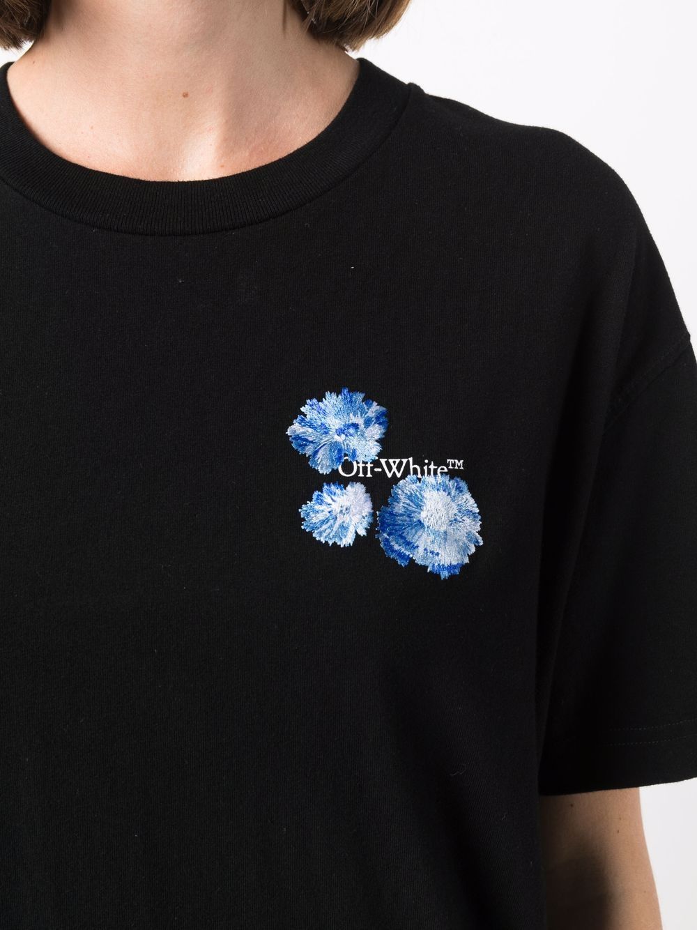 OFF-WHITE WOMEN Floral Arrows T-Shirt Black - MAISONDEFASHION.COM