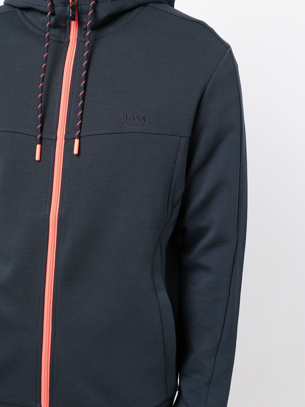 BOSS Drawstring-hooded jacket Navy - MAISONDEFASHION.COM