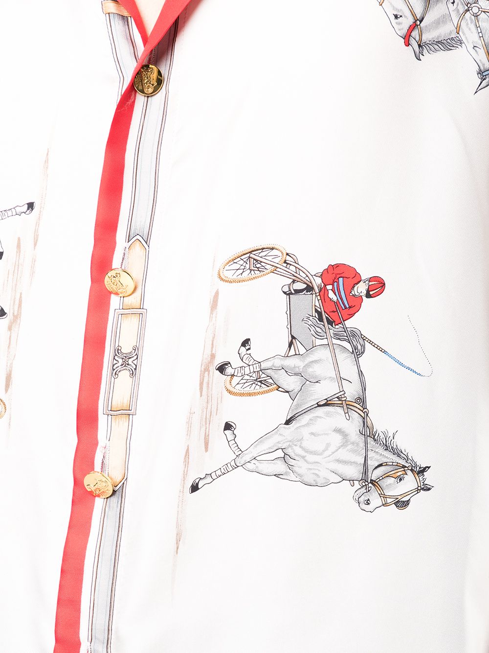 J. LOGAN HOME Florent Horse motif-print silk shirt - MAISONDEFASHION.COM
