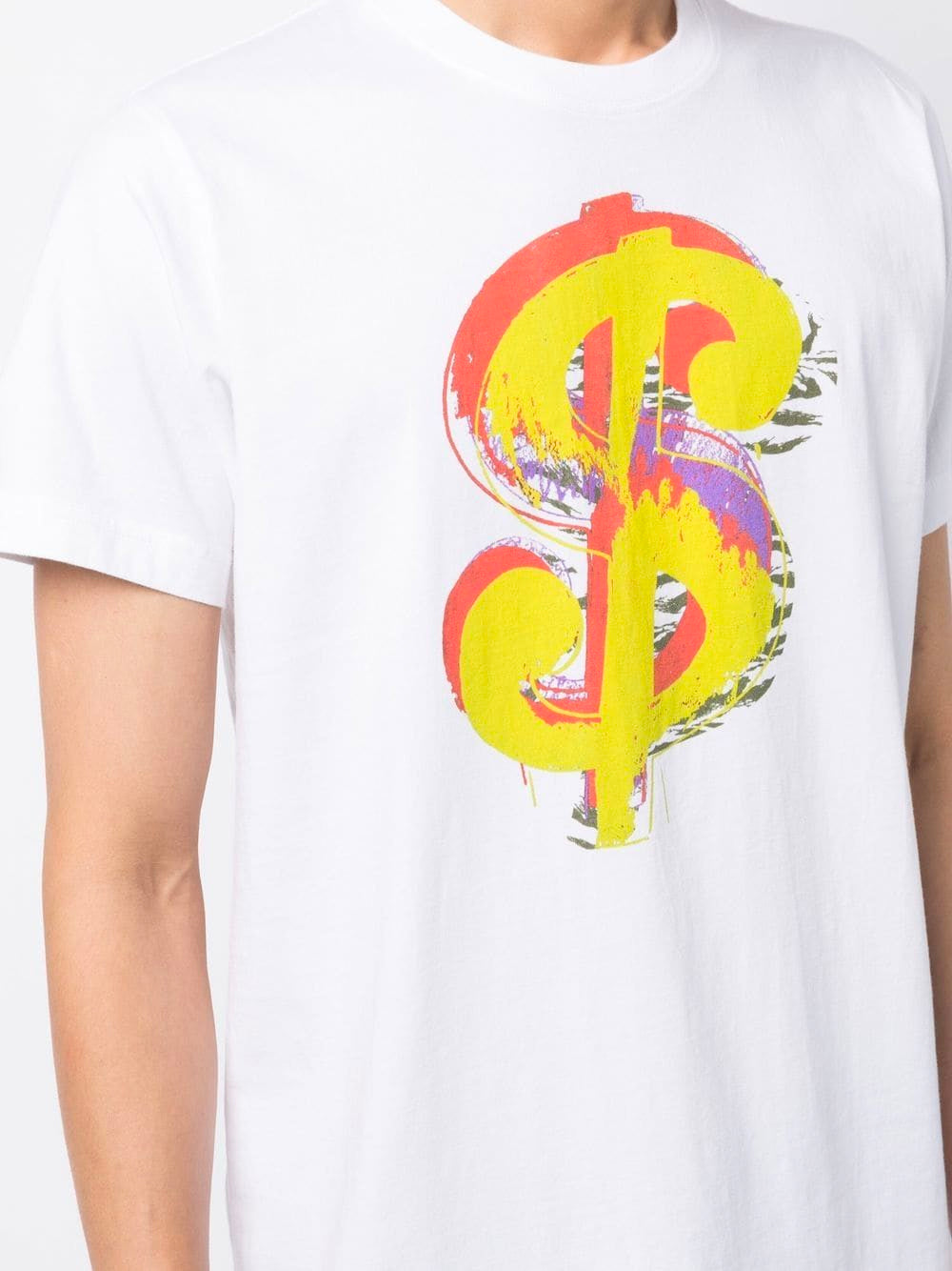 MAHARISHI Maha Warhol Dollar Sign T-Shirt White - MAISONDEFASHION.COM