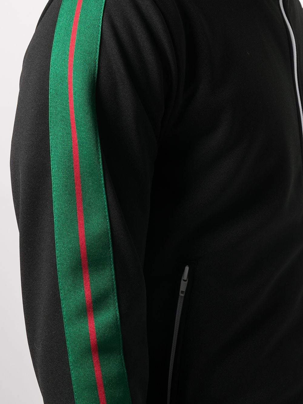 PALM ANGELS College Track Jacket Black/Green - MAISONDEFASHION.COM