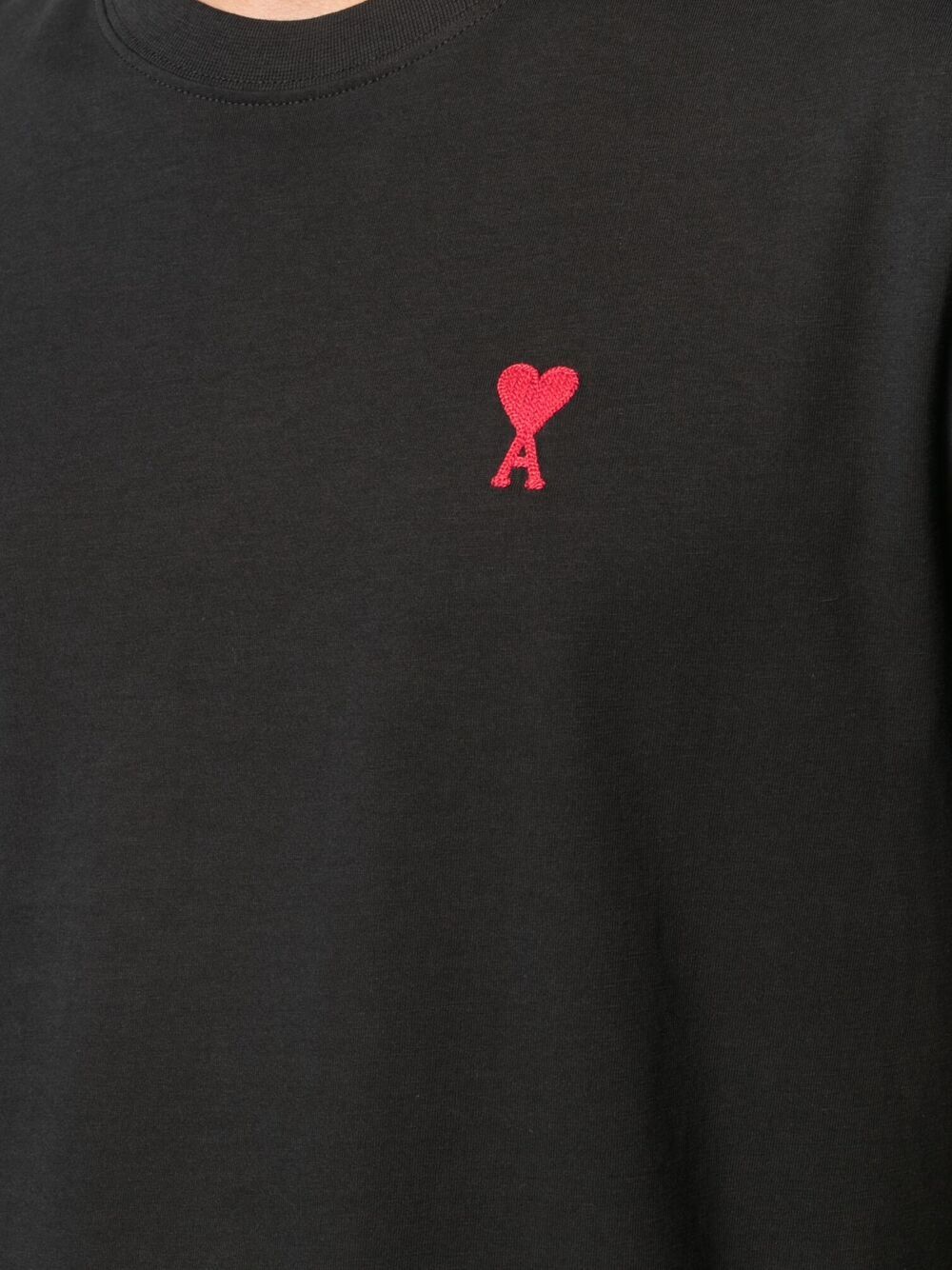 AMI DE COEUR Logo T-Shirt Black - MAISONDEFASHION.COM