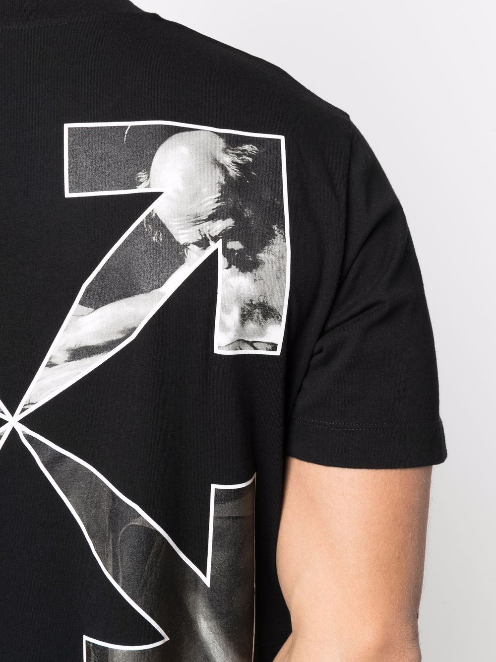 OFF-WHITE Caravaggio Arrows Slim T-Shirt Black - MAISONDEFASHION.COM