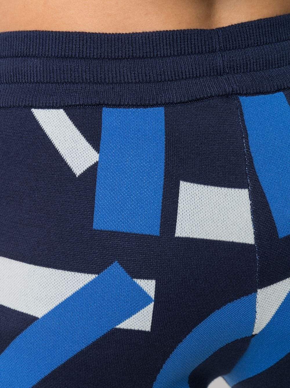 KENZO Logo Print Track Pants Blue - MAISONDEFASHION.COM