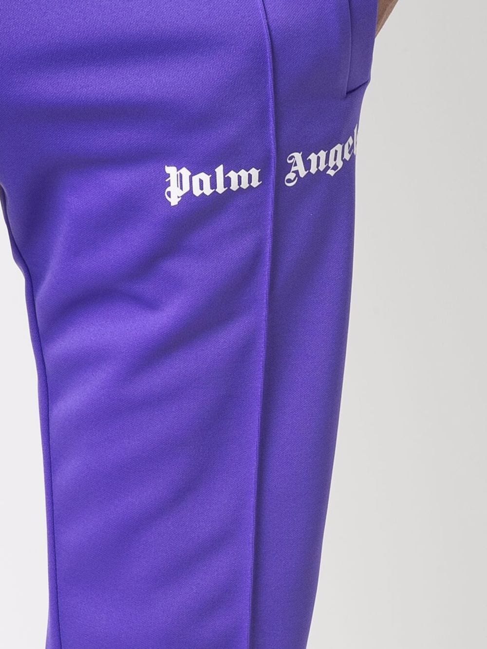 PALM ANGELS Classic Logo Track Pants Purple/White - MAISONDEFASHION.COM