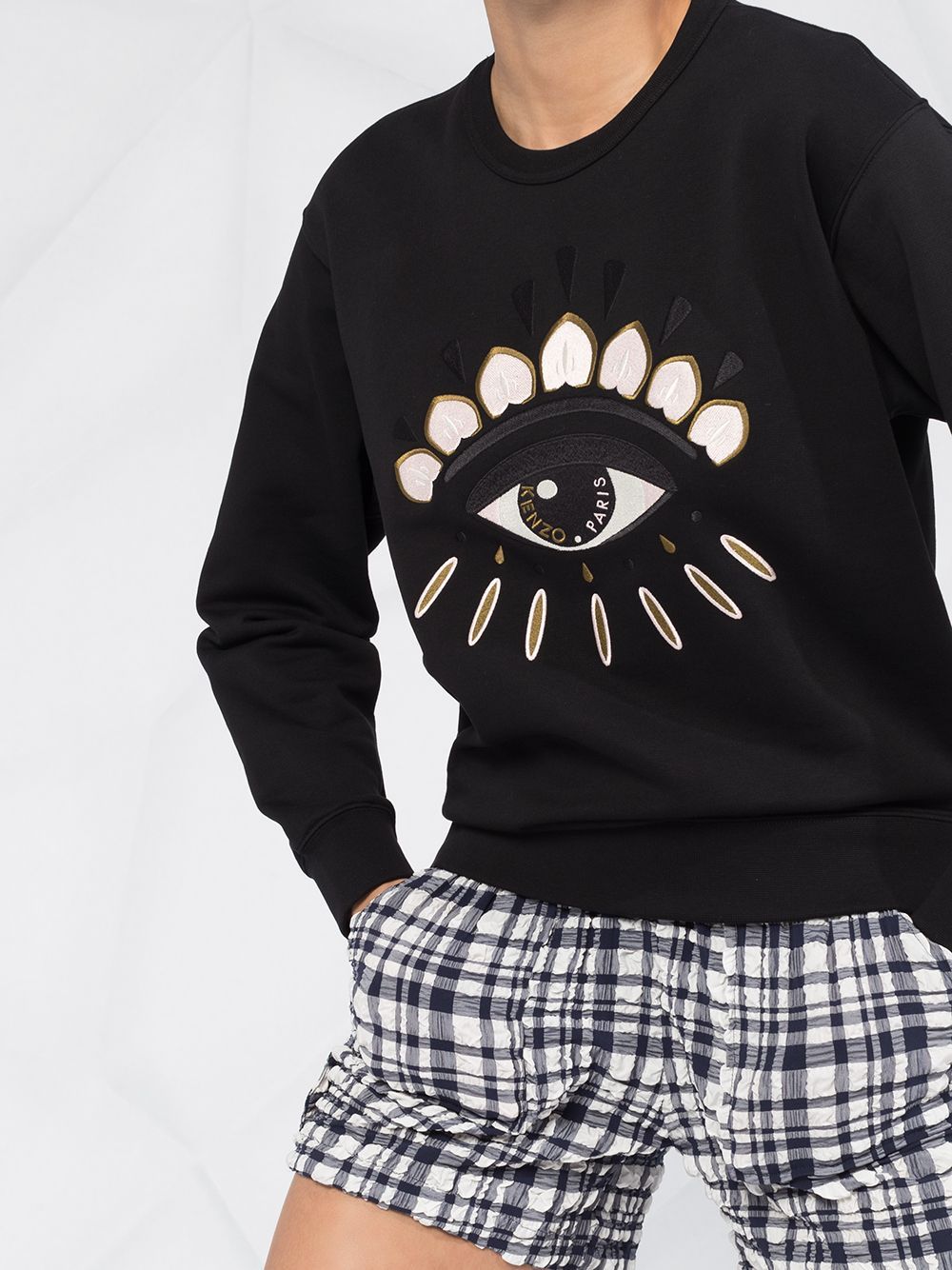 KENZO WOMEN Eye Logo Sweatshirt Black - Maison De Fashion 