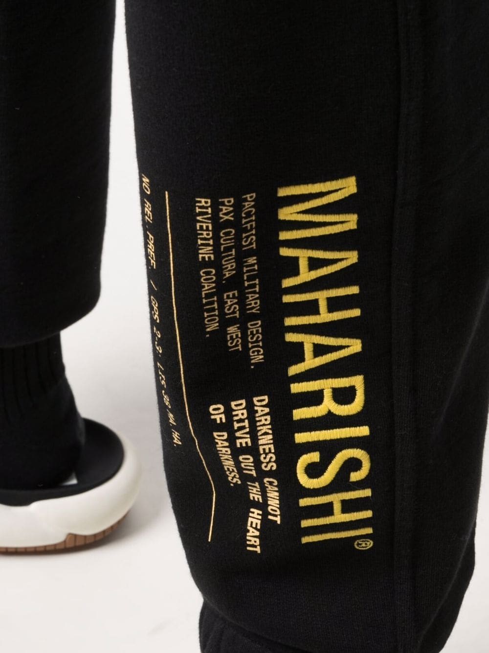 MAHARISHI Miltype straight-leg cotton joggers Black - MAISONDEFASHION.COM