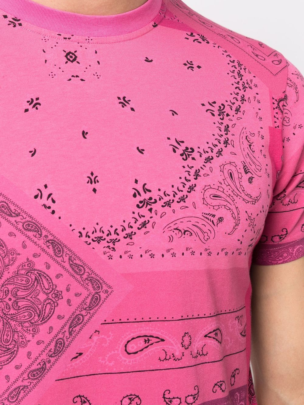 KENZO Bandana Print T-Shirt Pink - MAISONDEFASHION.COM