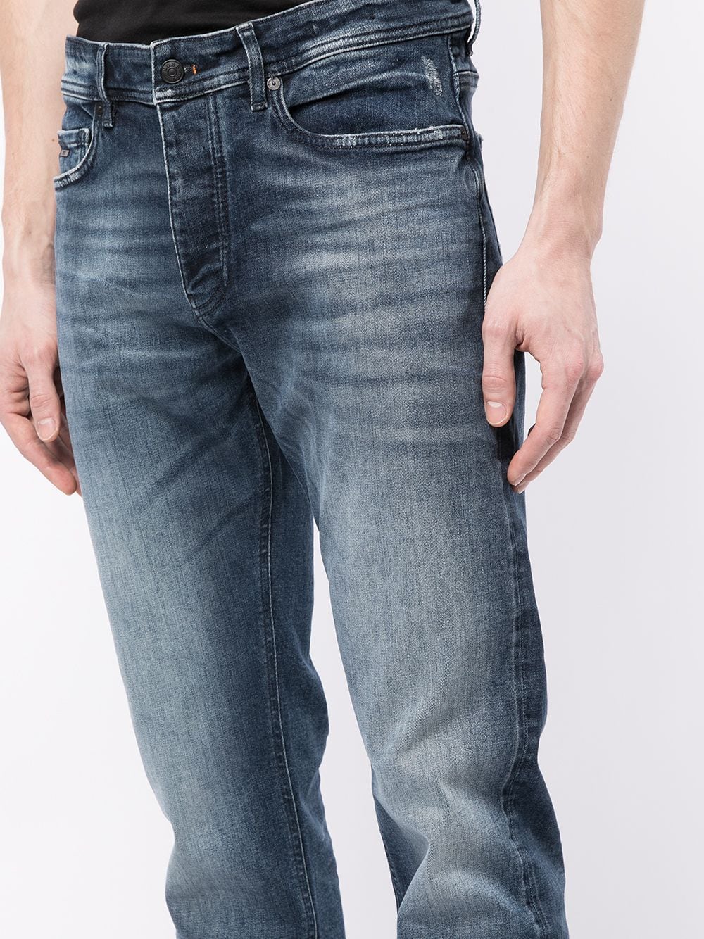 BOSS  Mid-rise tapered jeans Dark Blue - MAISONDEFASHION.COM