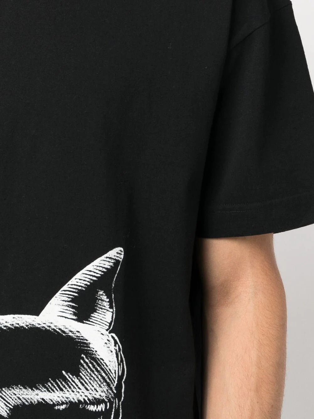 PALM ANGELS Broken Shark Classic Tee Black/Off White - MAISONDEFASHION.COM