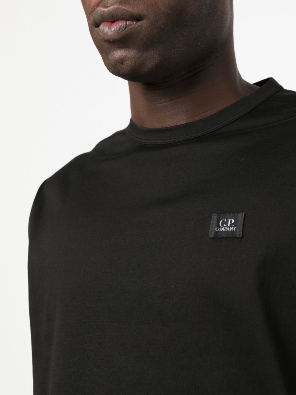 C.P. COMPANY Small Logo Patch T-shirt Black - MAISONDEFASHION.COM