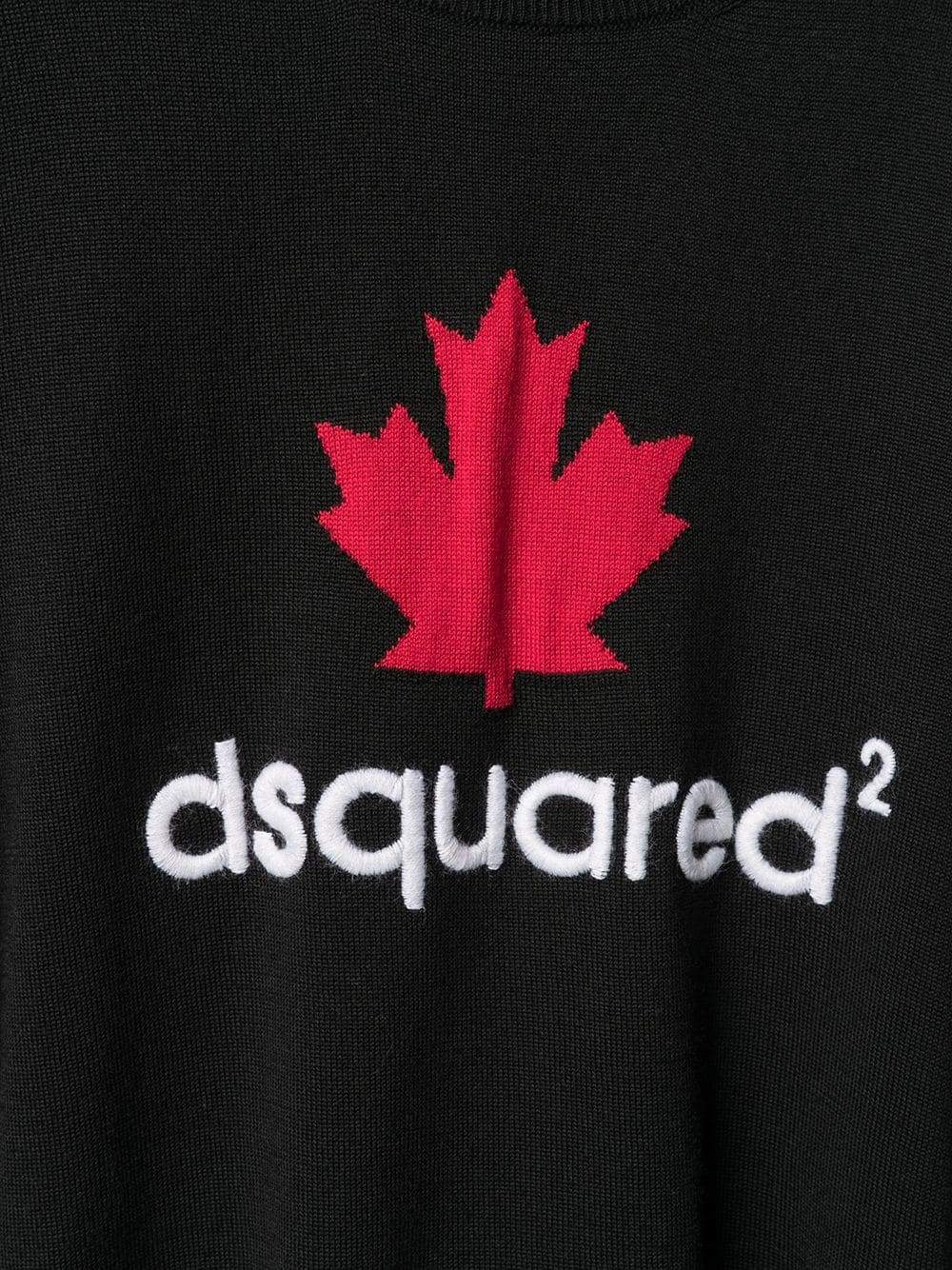 DSQUARED2 Embroidered logo jumper Black - MAISONDEFASHION.COM