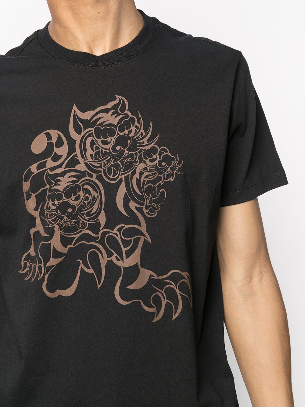 KENZO Chinese Tiger T-Shirt Black - MAISONDEFASHION.COM