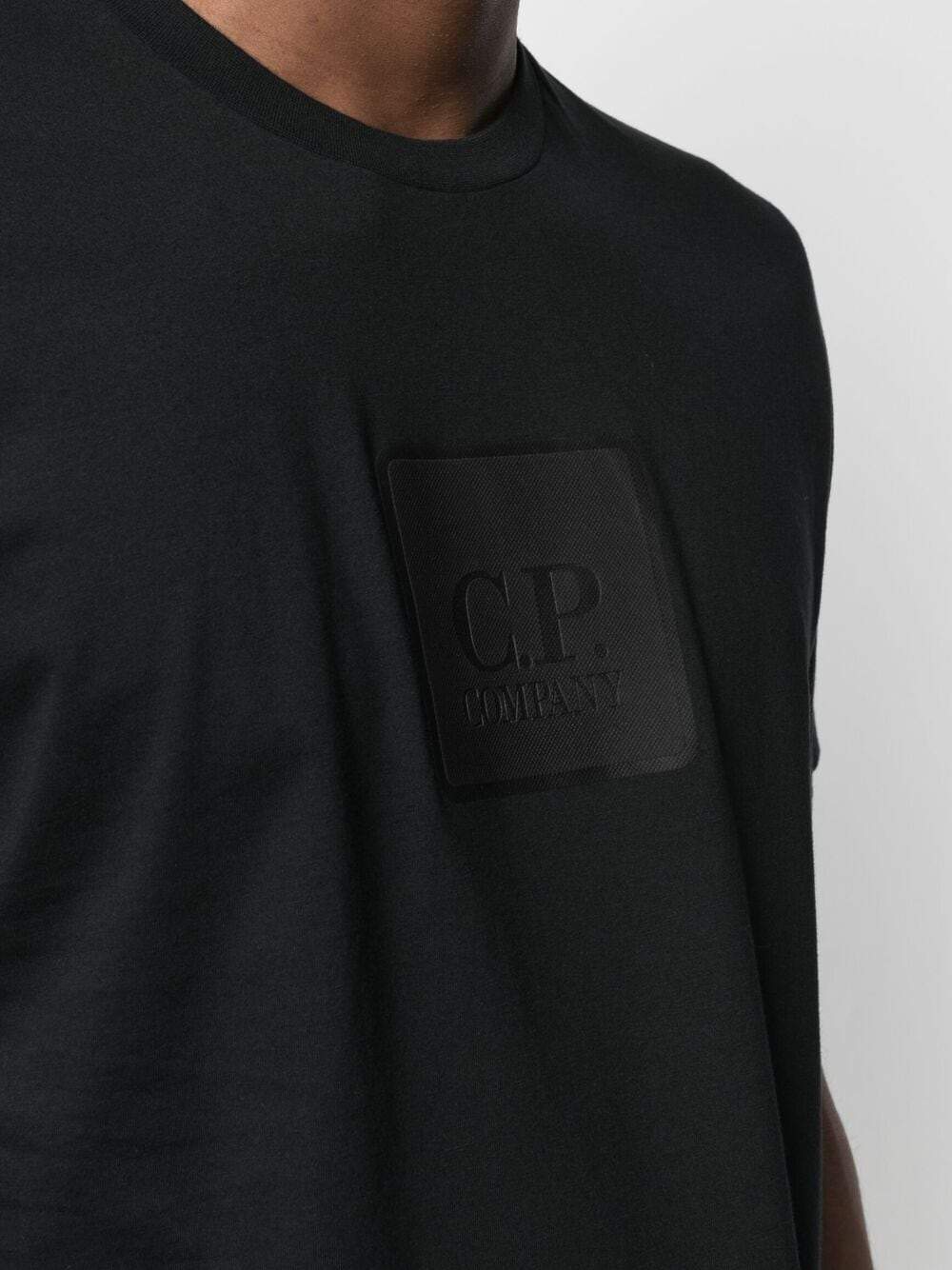 C.P COMPANY Logo Patch T-Shirt Black - MAISONDEFASHION.COM