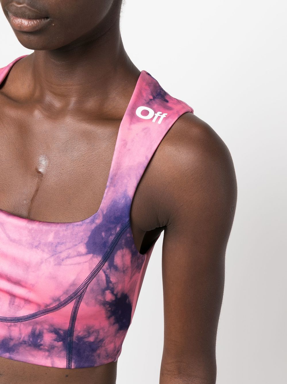 OFF-WHITE WOMEN Tie Dye Sports Bra Pink/Blue - MAISONDEFASHION.COM