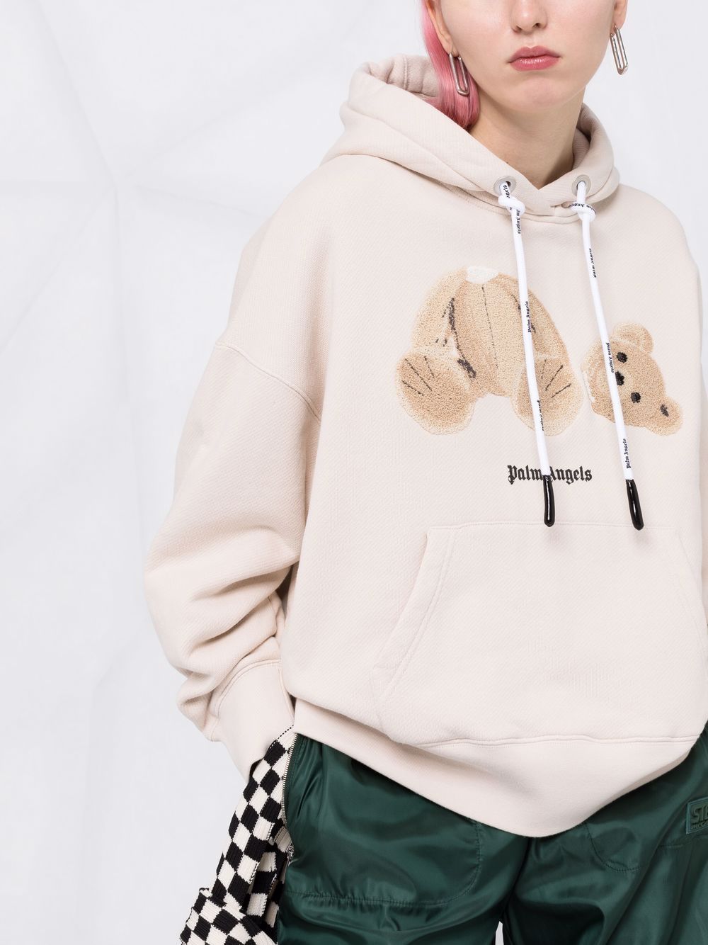 PALM ANGELS WOMEN Palm Angels Bear Over hoodie Brown