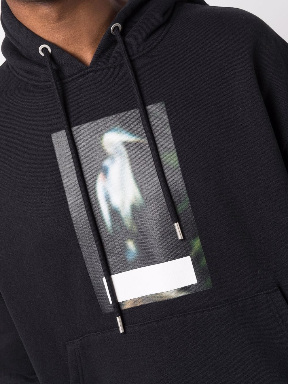 HERON PRESTON Censored Heron Graphic Hoodie Black