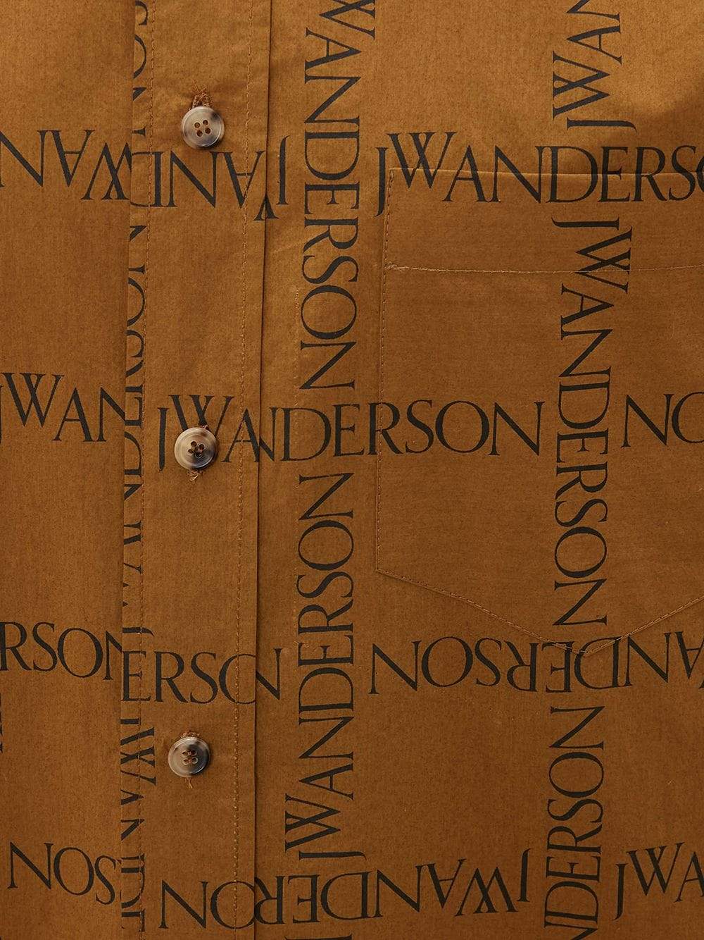 J.W. ANDERSON Printed Logo Shirt Brown - MAISONDEFASHION.COM