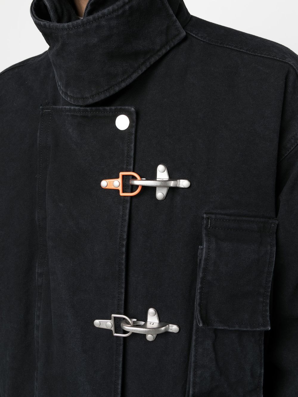 HERON PRESTON Fireman Canvas Jacket Black - MAISONDEFASHION.COM