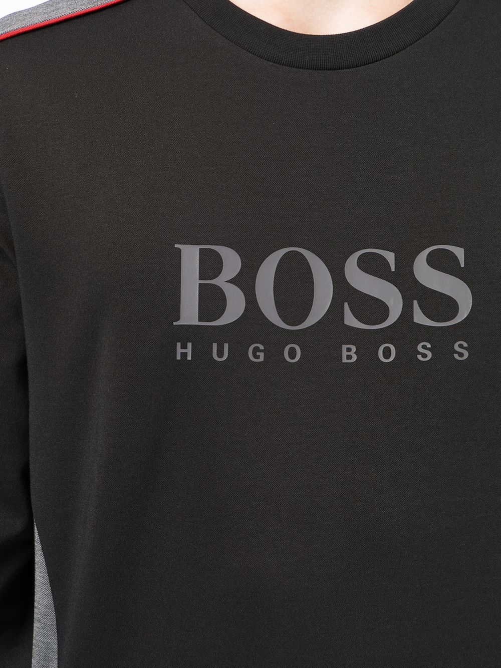BOSS Logo-printed sweatshirt Black - MAISONDEFASHION.COM