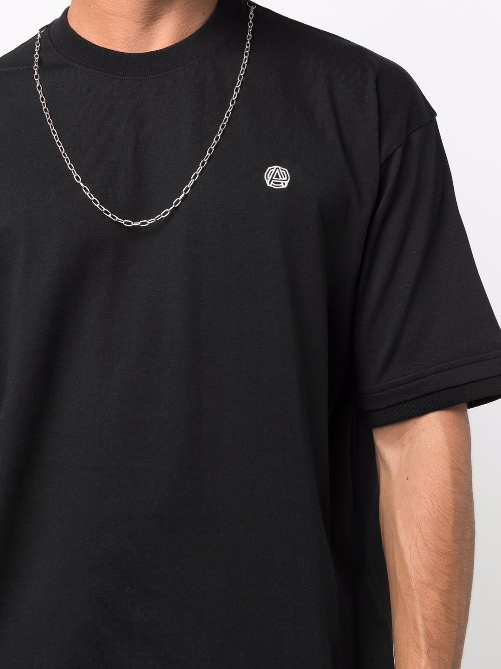 AMBUSH Chain Collar T-Shirt Black - MAISONDEFASHION.COM