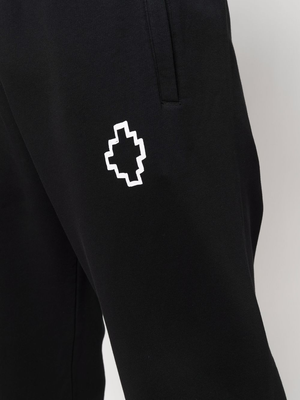 MARCELO BURLON Tempera Cross Relax Sweat Pants Black/White - MAISONDEFASHION.COM