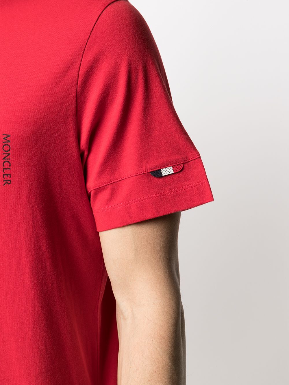 MONCLER Logo T-Shirt Red - MAISONDEFASHION.COM