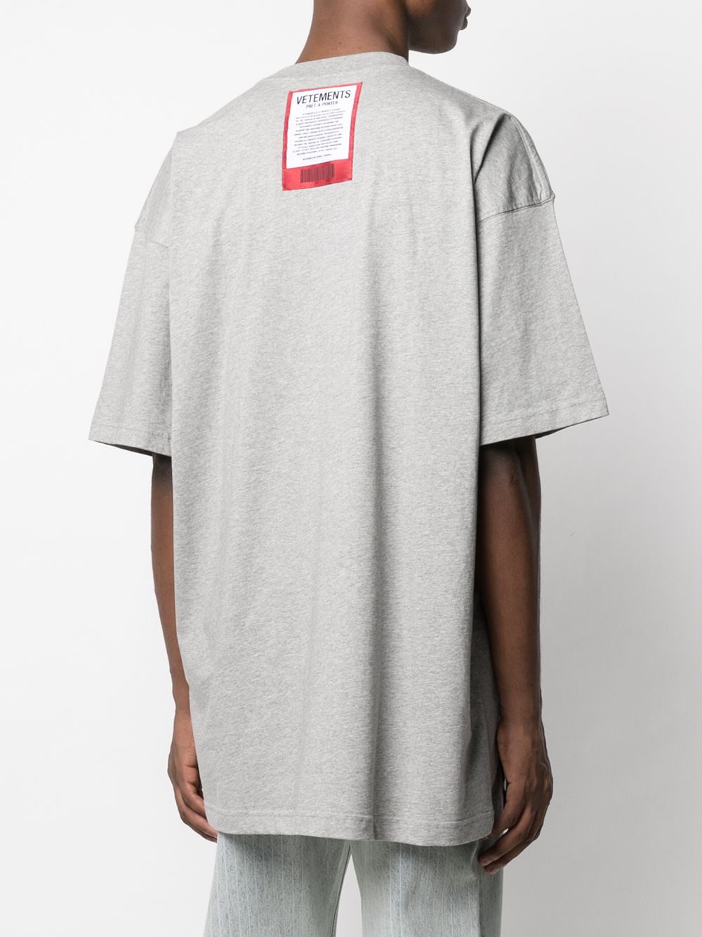 VETEMENTS Logo Patch T-Shirt Grey - Maison De Fashion 