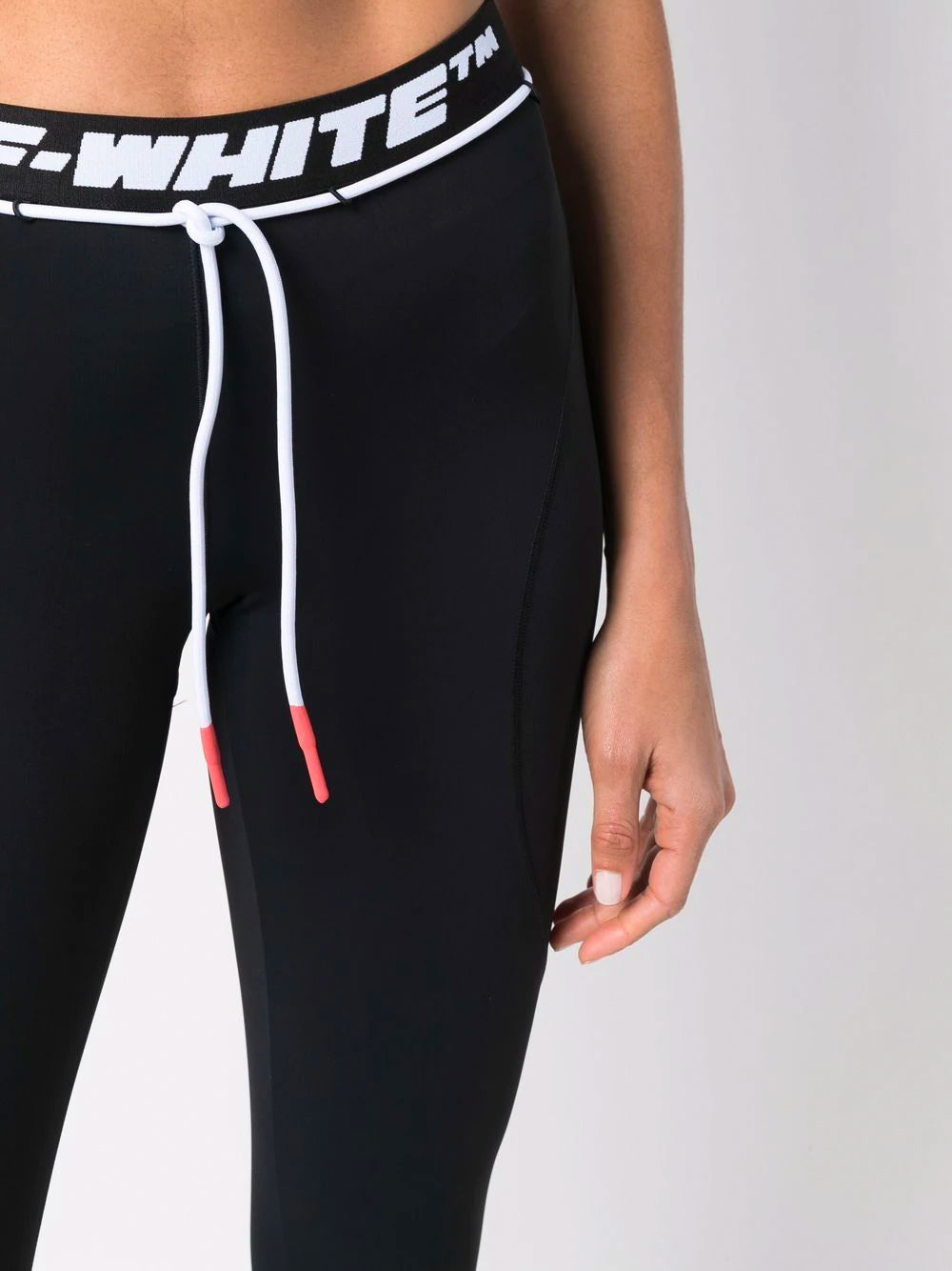 OFF-WHITE WOMEN Athl Logo Band Leggings Black - MAISONDEFASHION.COM