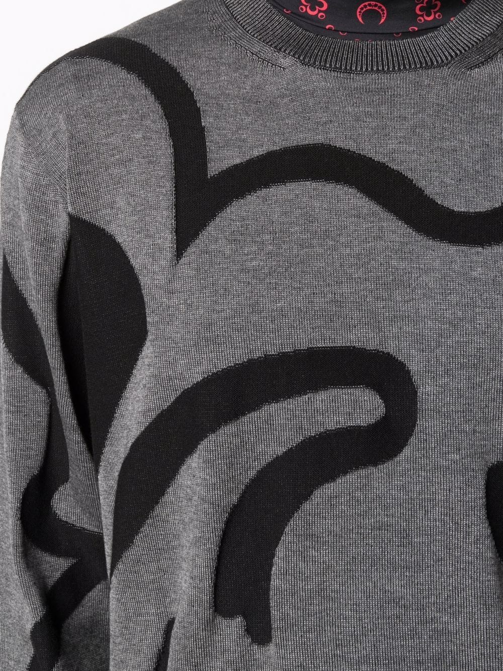 KENZO K-Tiger Knitted Sweatshirt Grey - MAISONDEFASHION.COM