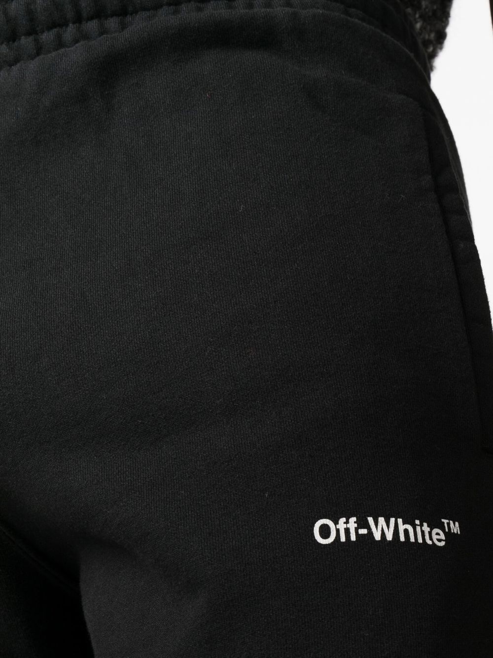 OFF-WHITE Chain Arrow Shorten Sweat Pants Black/White - MAISONDEFASHION.COM