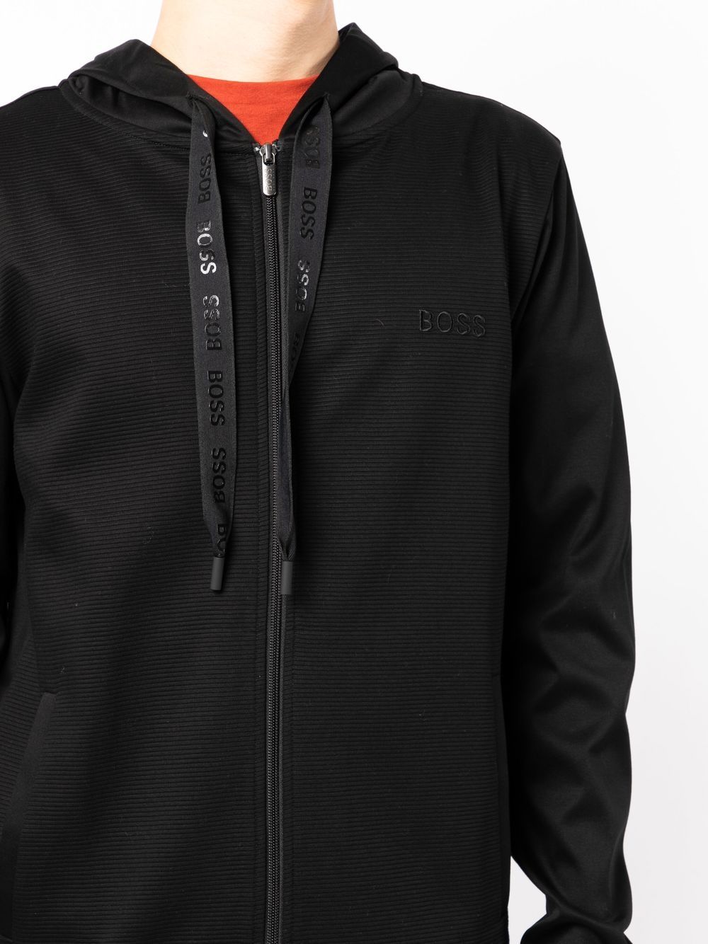 BOSS Heritage zip-up hoodie Black - MAISONDEFASHION.COM