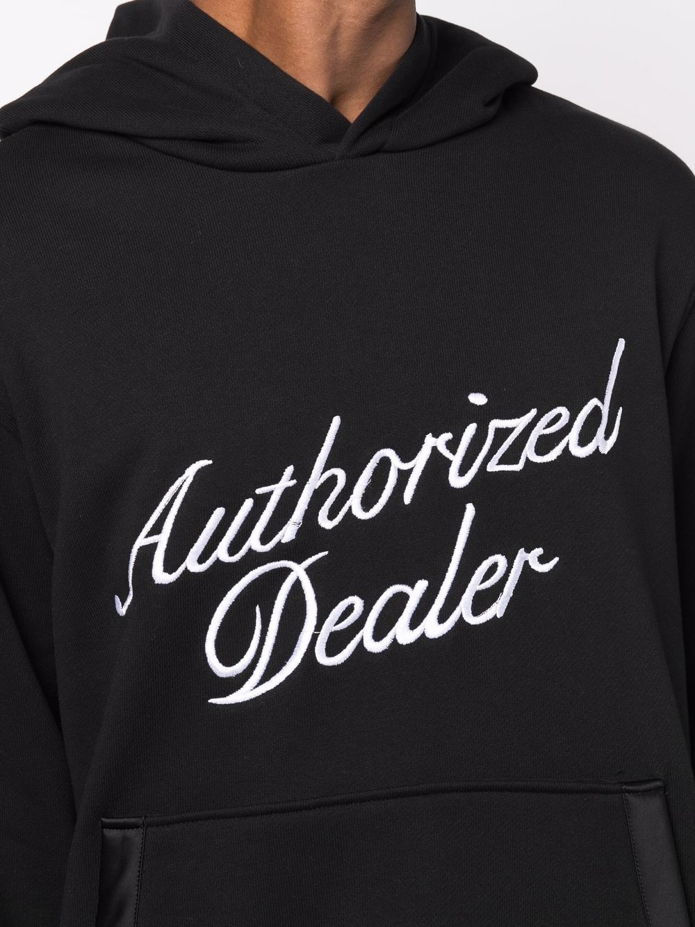 JUST DON Authorized Dealer Slogan Embroidered Hoodie - MAISONDEFASHION.COM