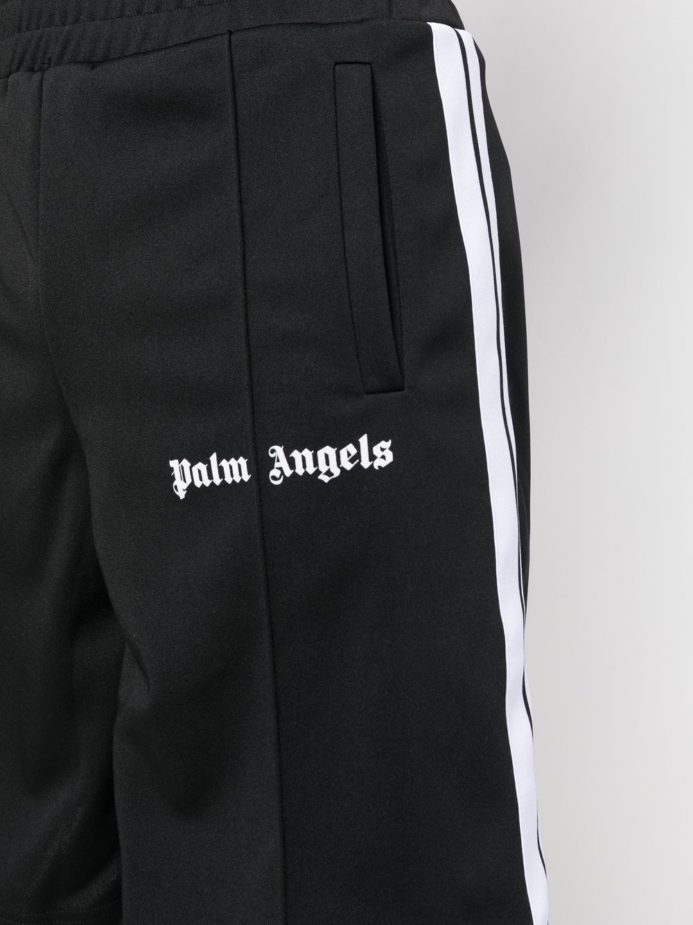 PALM ANGELS Classic Track Shorts Black/White - MAISONDEFASHION.COM