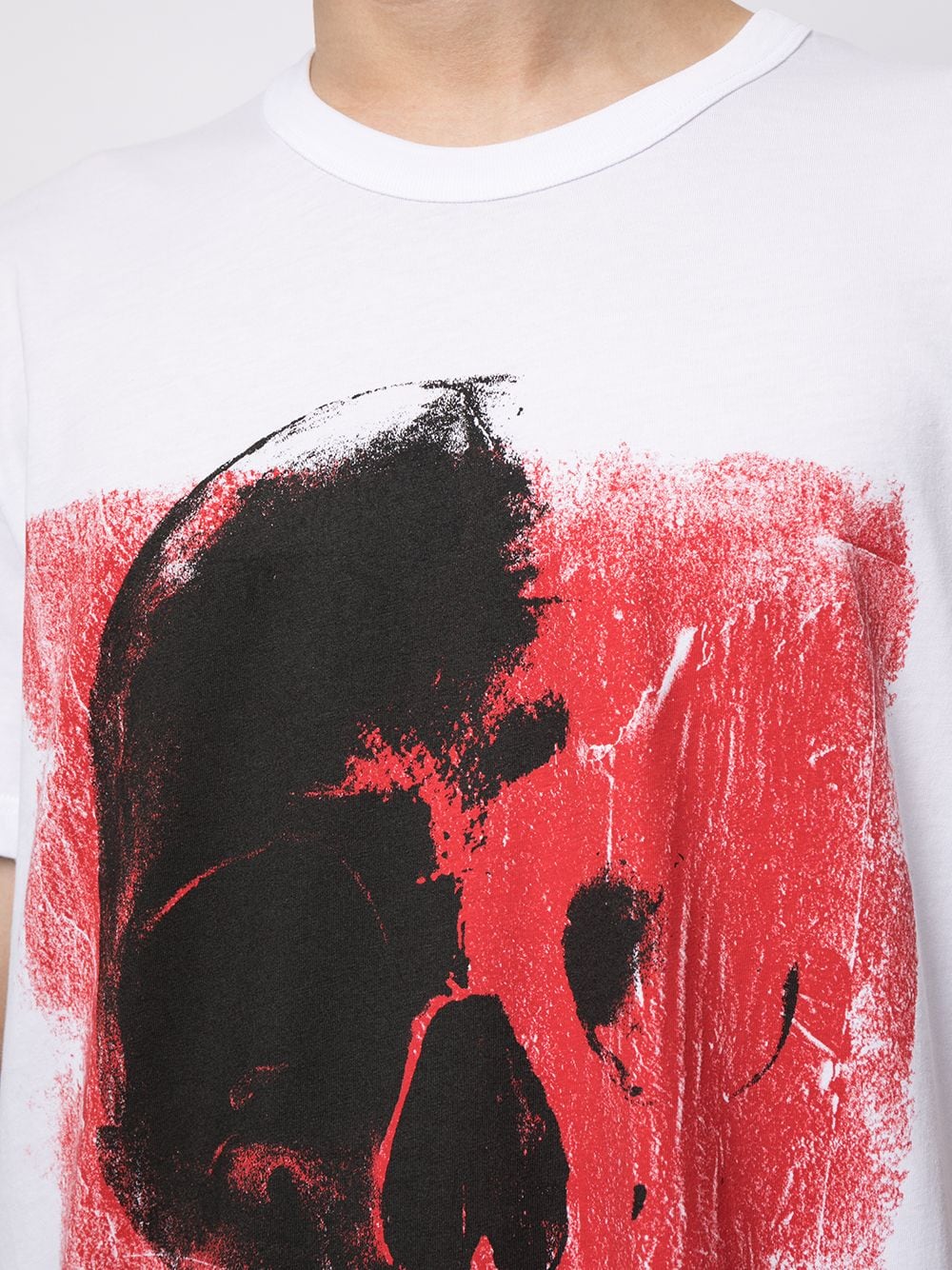 ALEXANDER MCQUEEN Punk Skull T-Shirt White - MAISONDEFASHION.COM