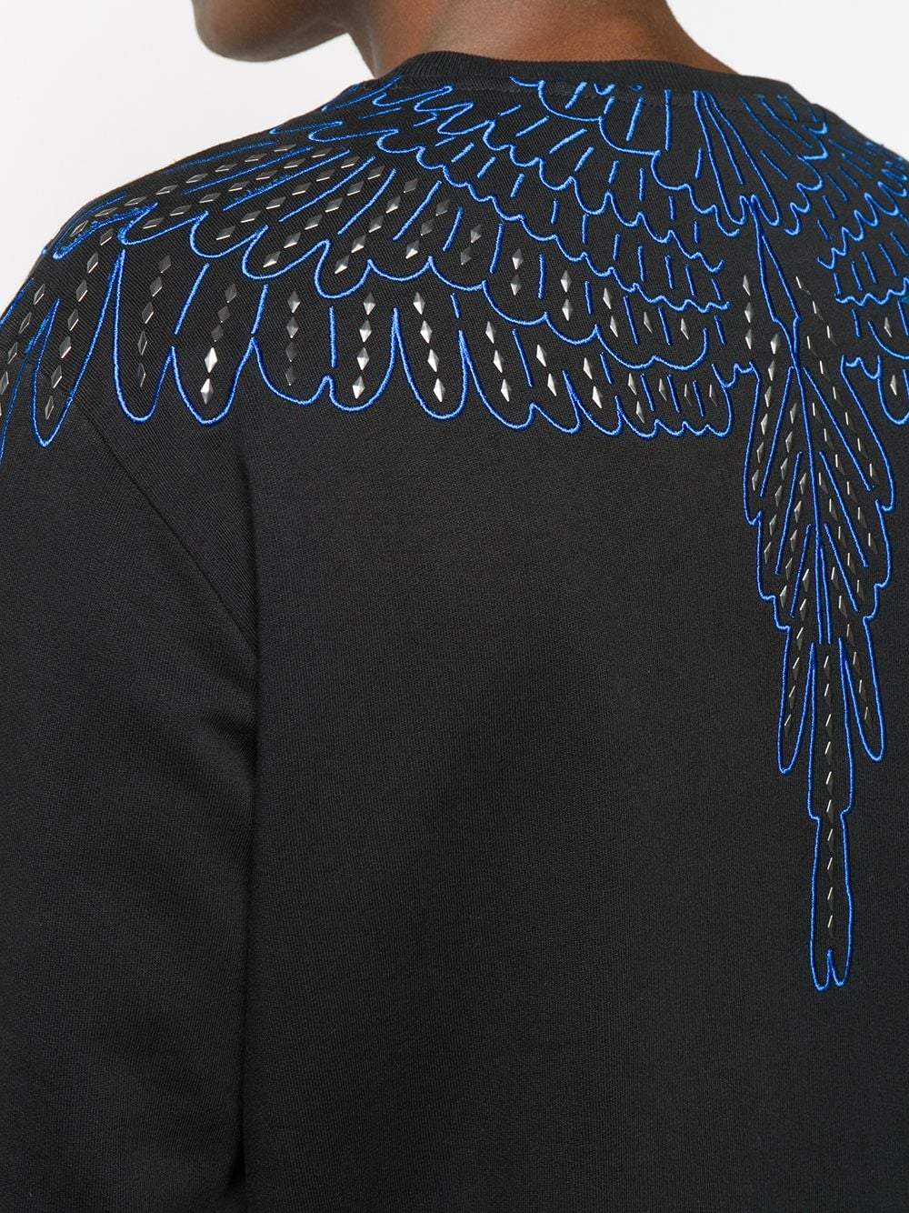 Marcelo Burlon Studs Wings Sweatshirt Black - Maison De Fashion 