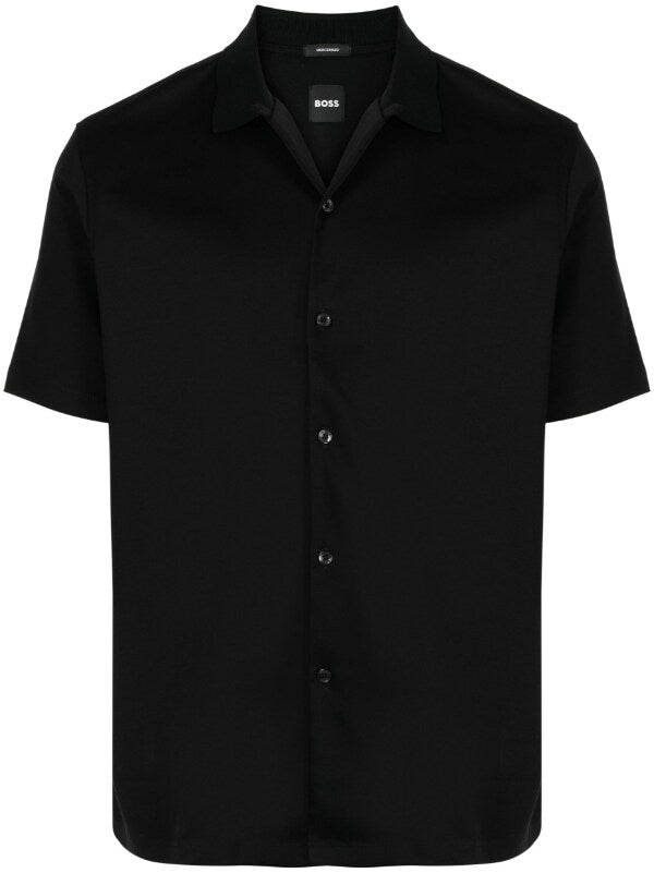 BOSS Powell Shirt Black - MAISONDEFASHION.COM