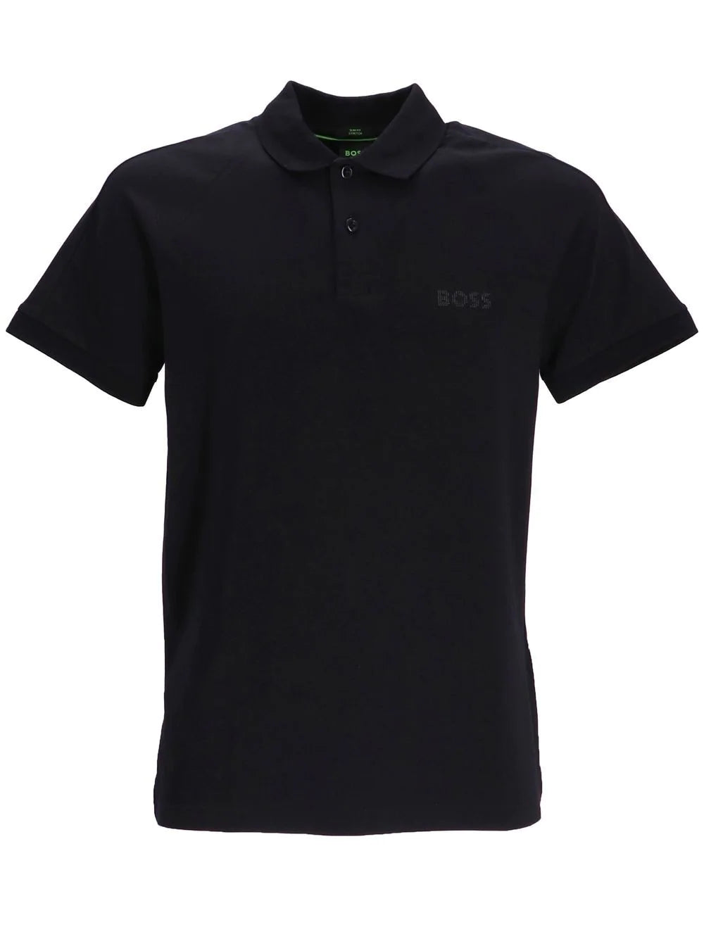 BOSS Rhinestone-logo Polo Shirt Black - MAISONDEFASHION.COM