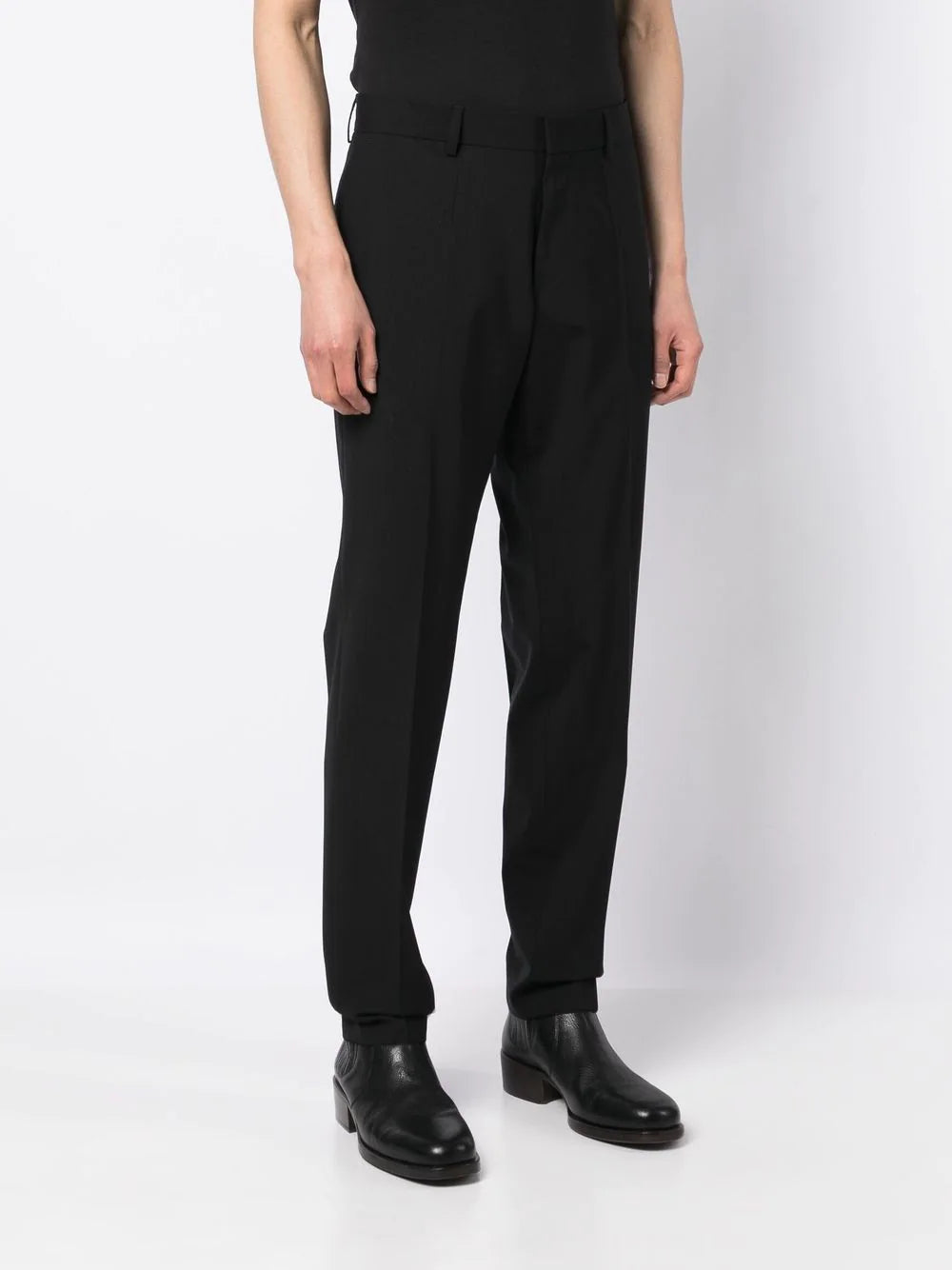 BOSS Slim-fit Trousers Black - MAISONDEFASHION.COM