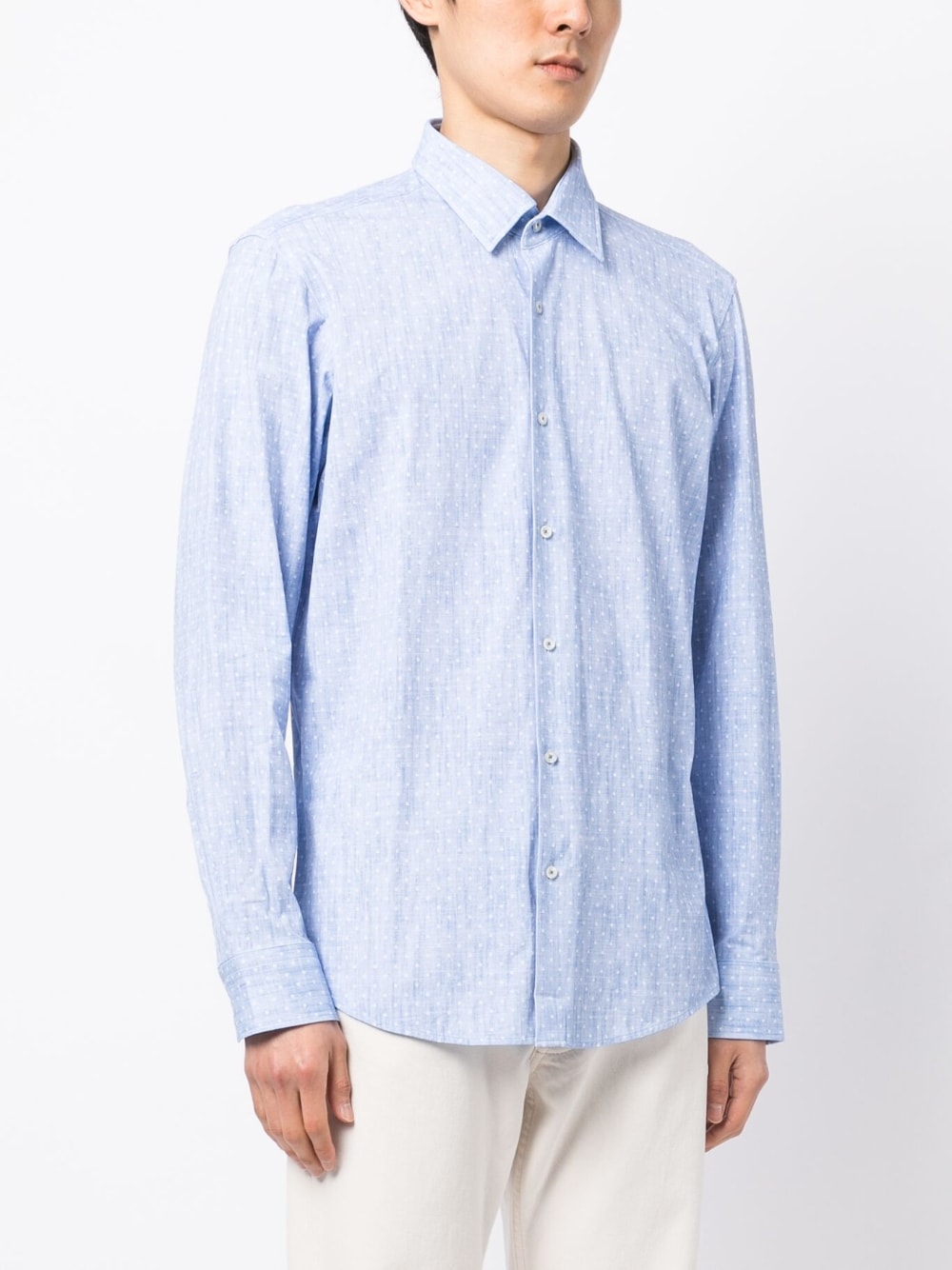 BOSS P-Joe Stretch Shirt Light/Pastel Blue - MAISONDEFASHION.COM