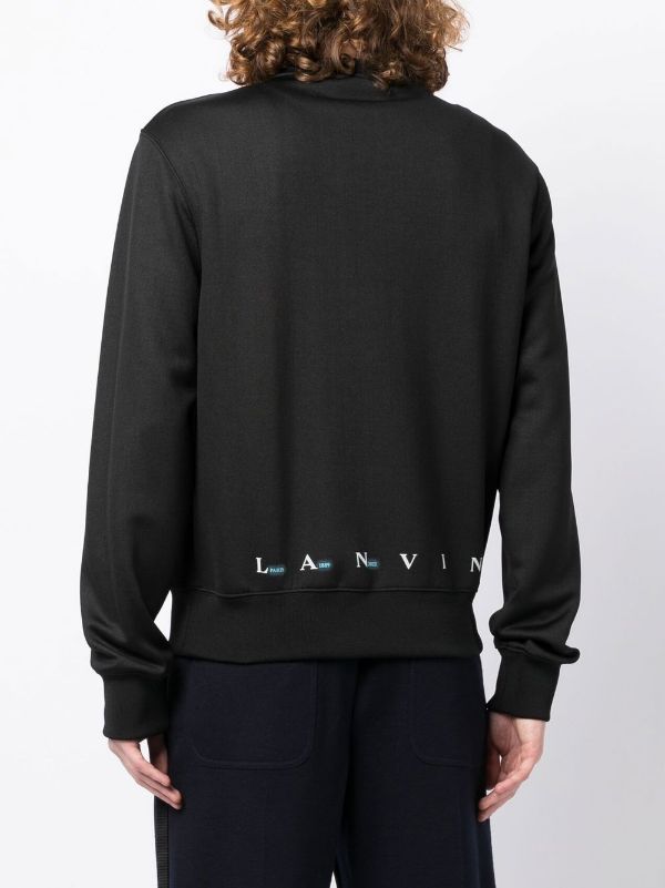 LANVIN Sci-Fi Sweatshirt Black - MAISONDEFASHION.COM