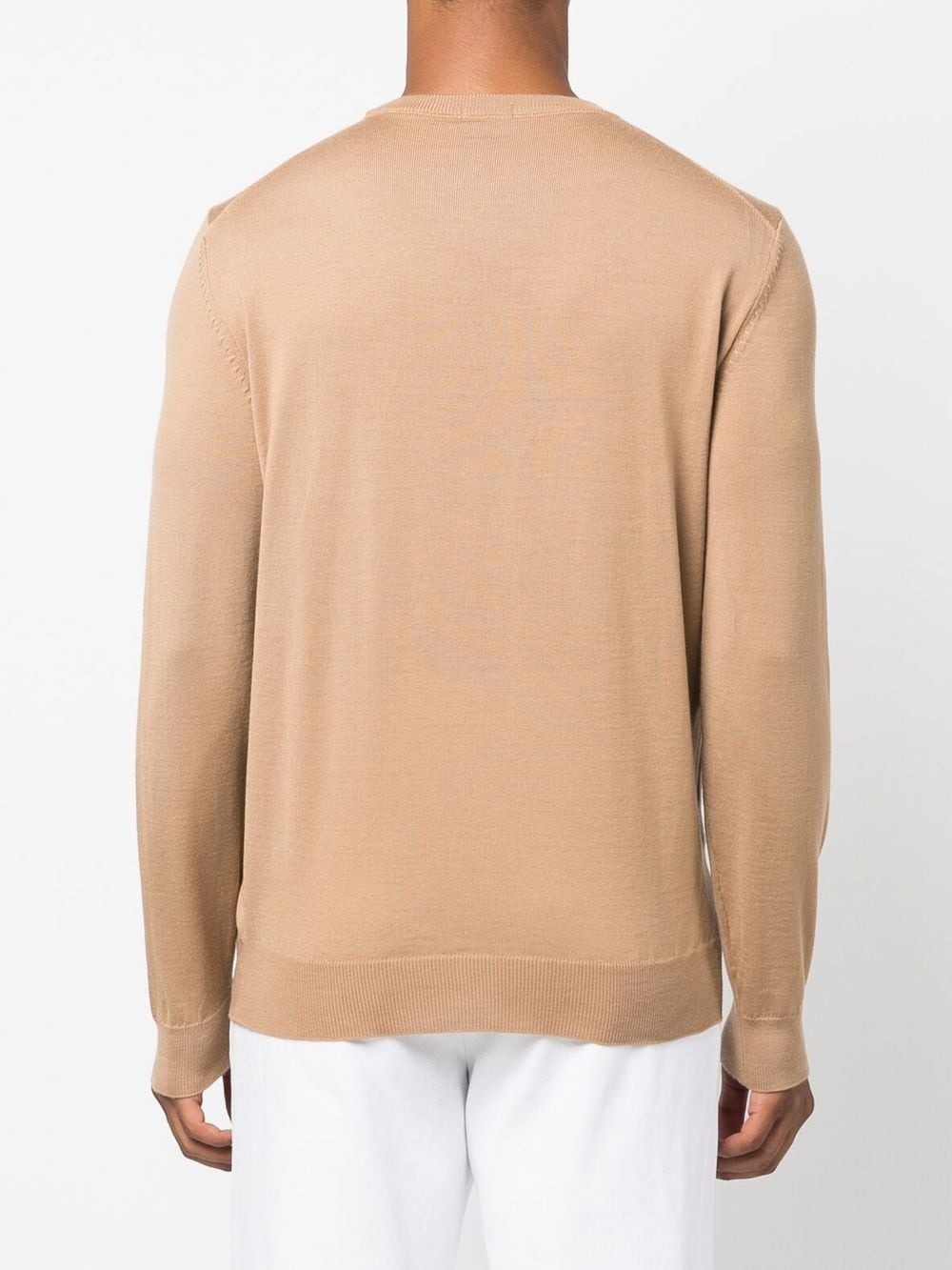 BOSS Botto-L Virgin Wool Jumper Medium Beige - MAISONDEFASHION.COM